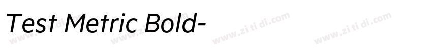 Test Metric Bold字体转换